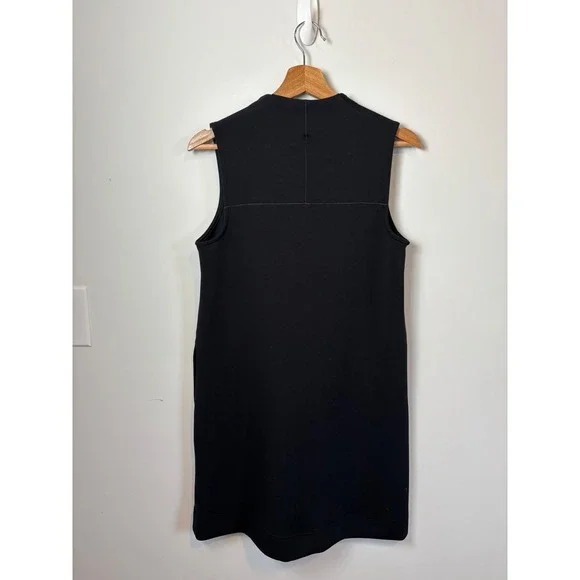 Spanx AirEssentials Sleeveless V-Neck Dress Black Shift Pocket LQ01S2PTFLC726G S - Picture 2 of 8